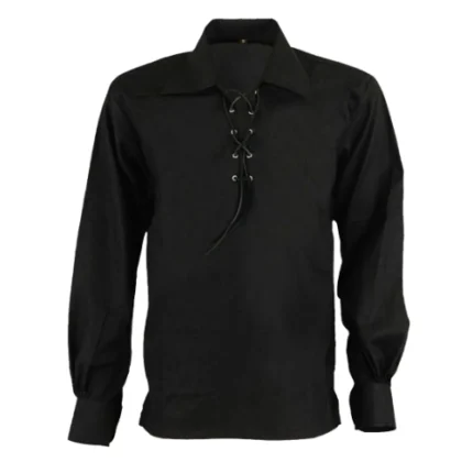 Premium Black Ghillie Kilt Shirts